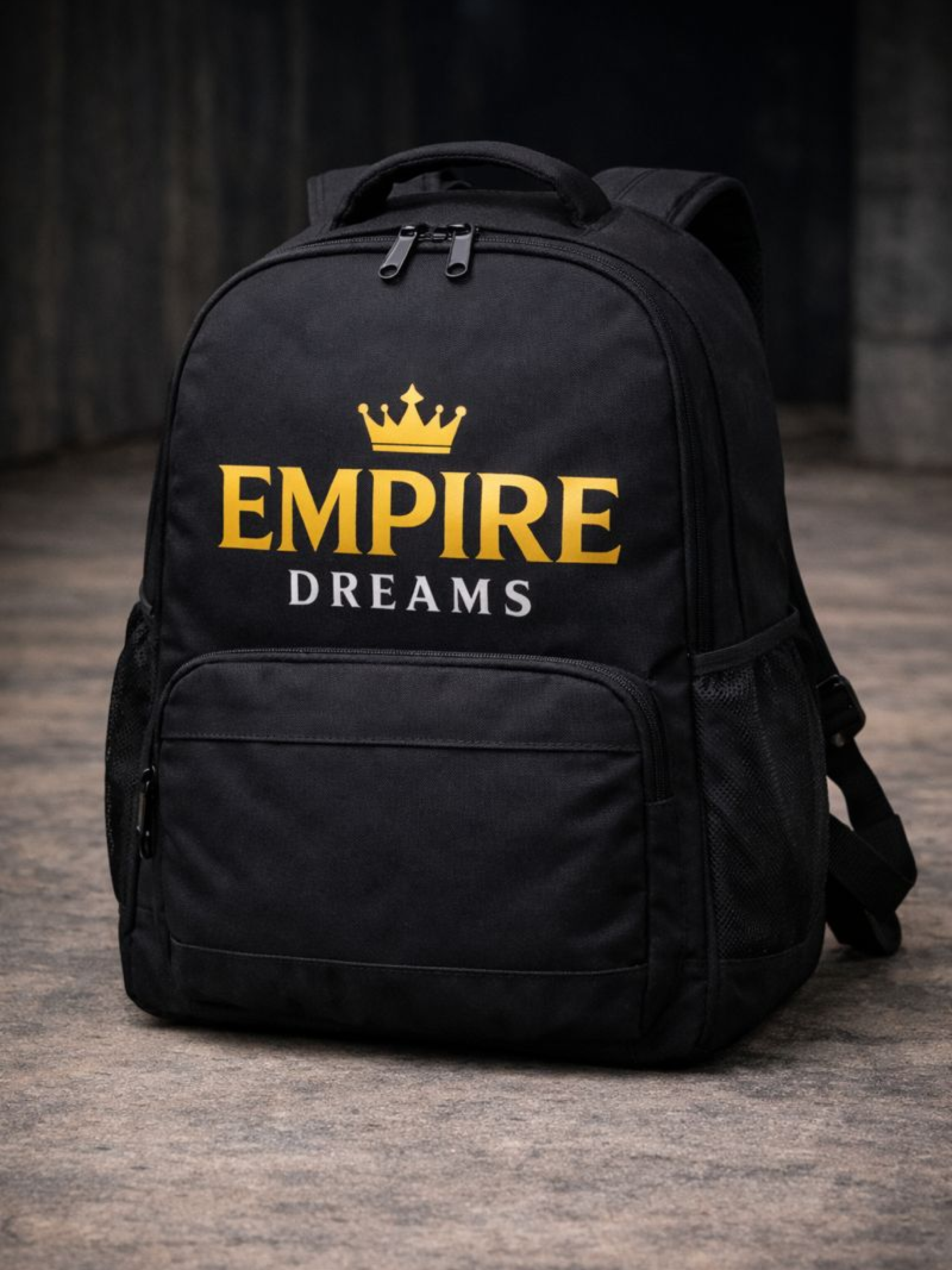 Empire Dreams luxury black and gold backpack
