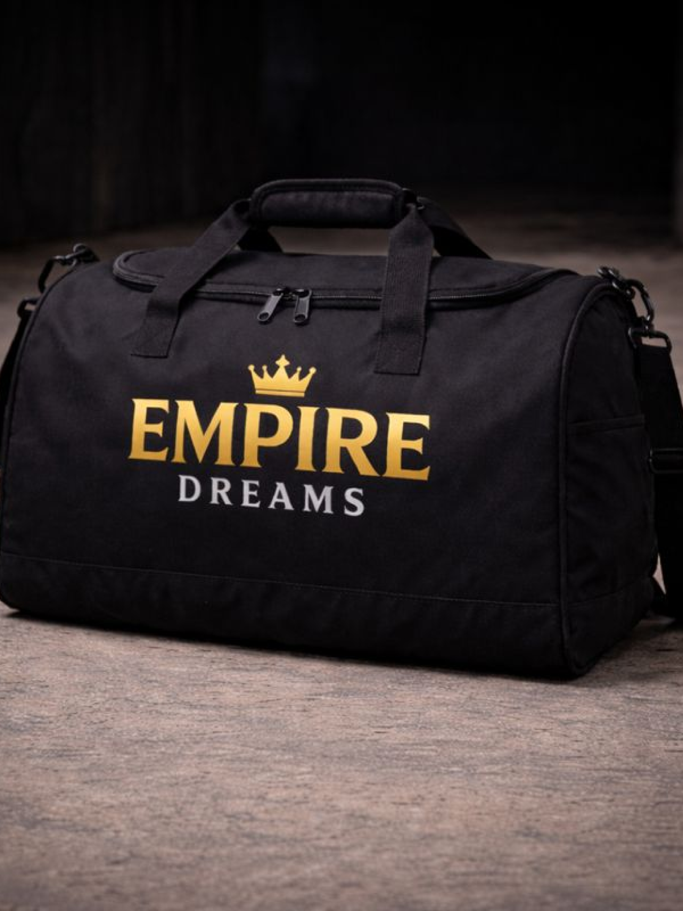 Empire Dreams luxury black gold duffle bag