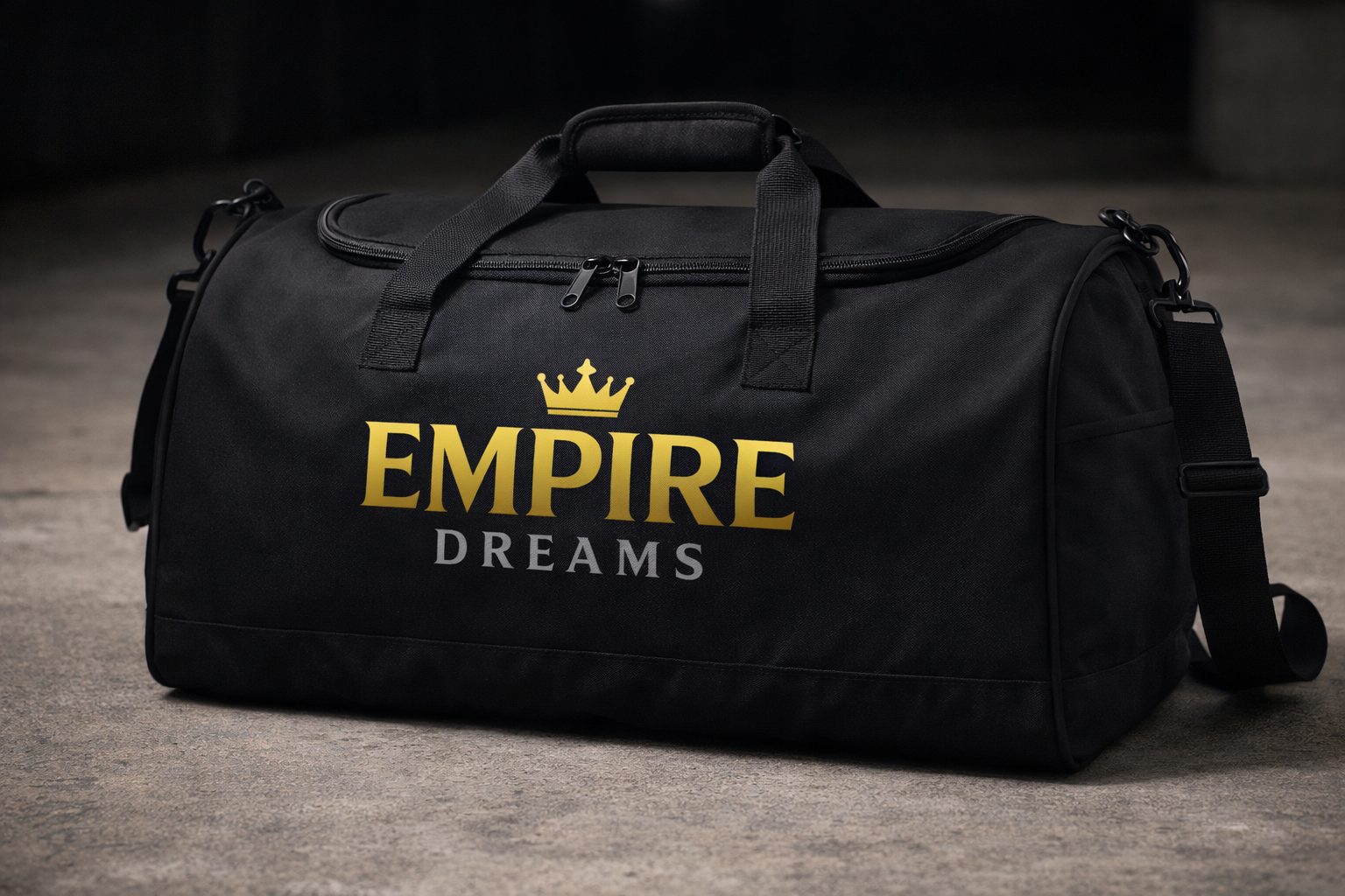 Empire Dreams luxury black gold  streetwear duffle bag
